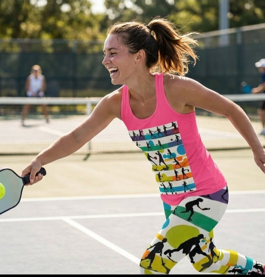 Pickleball with Her Racerback Tank