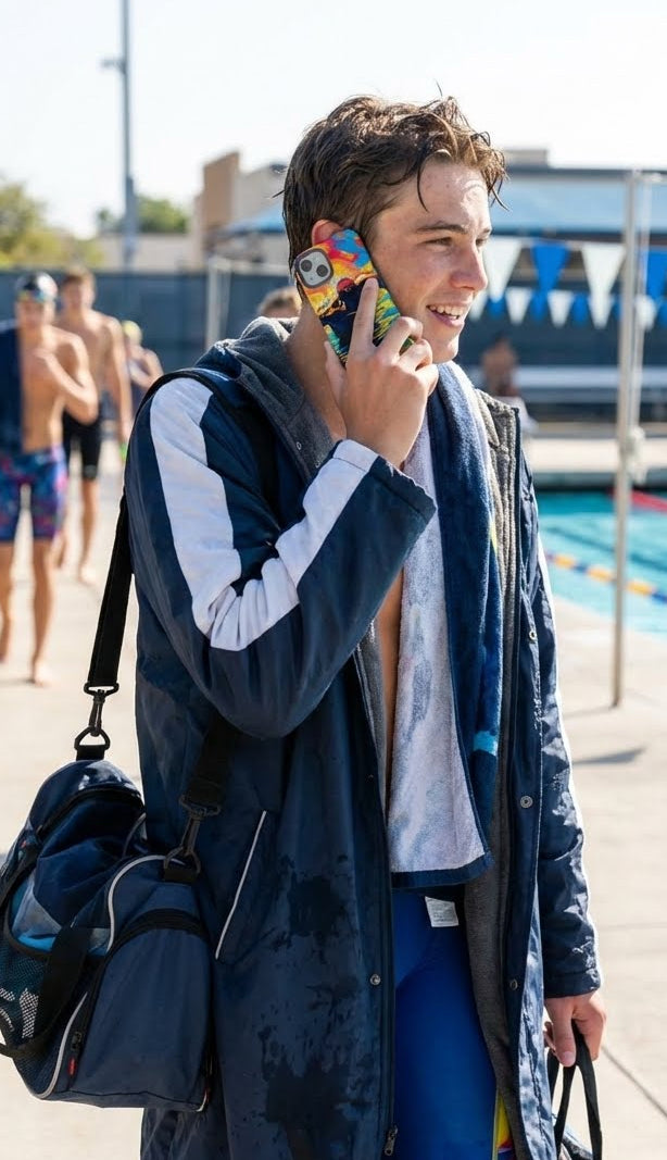 Swim with Him iPhone Tough Case