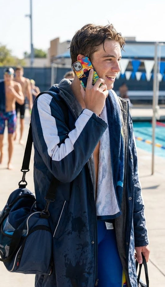 Swim with Him iPhone Tough Case